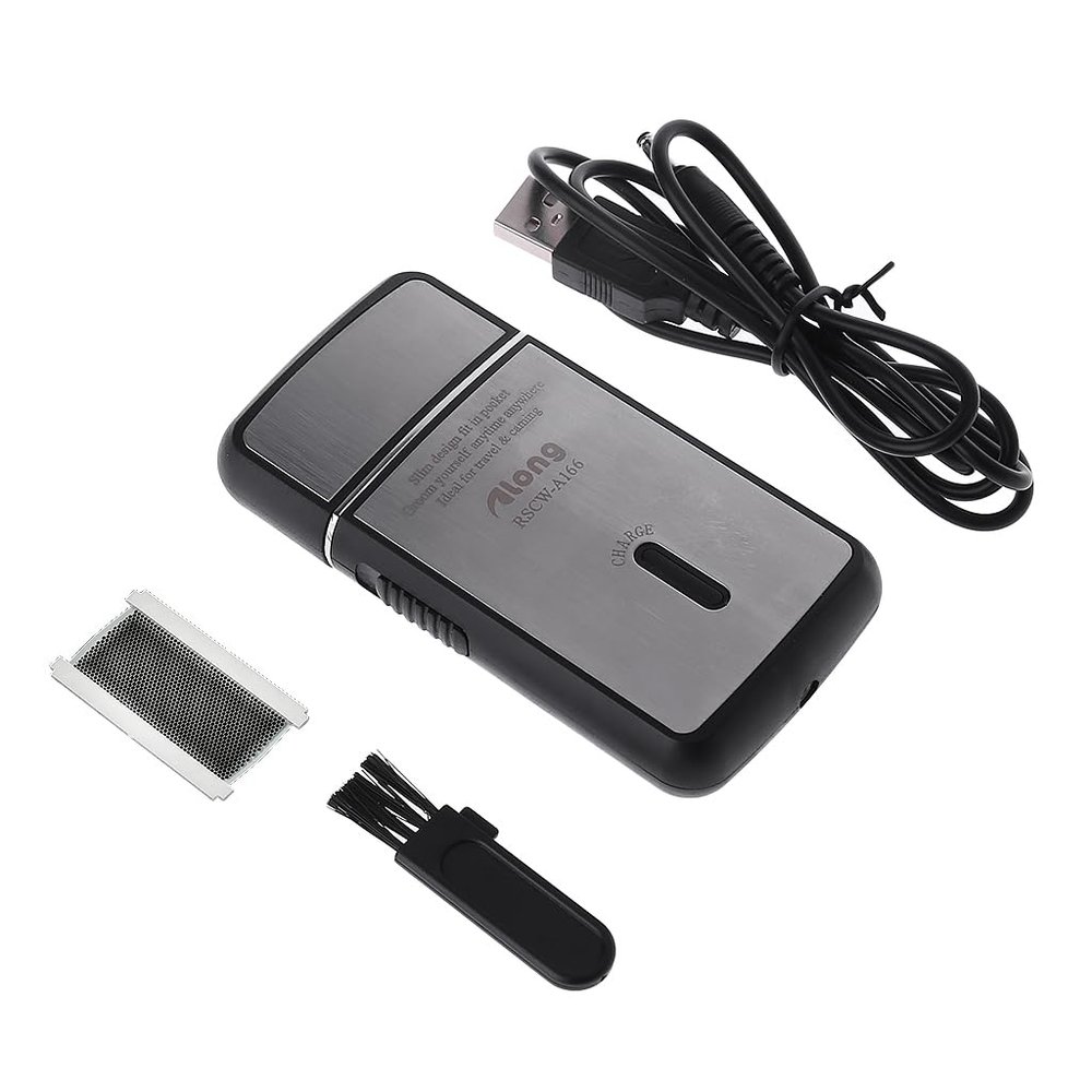 Yuly Portable Men's Electric for Foil Shaver USB Rechargeable Travel House Alarm Clock