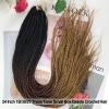 Box Braid Crochet Hair 1B/30/27 Ombre Blonde Crochet Braids 144 Strands Knotless Crochet Box Braids Pre-looped Crochet Hair for Black Women Chicmoi (T1B/30/27, 24 inch box braids 6 packs) view 3