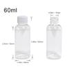 100pcs 60ml Mini Travel Plastic Empty Bottle with White Plastic Cover Tiny Jars Cosmetic Container Travel Kit Empty Refillable Bottles Jars view 2