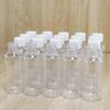 100pcs 60ml Mini Travel Plastic Empty Bottle with White Plastic Cover Tiny Jars Cosmetic Container Travel Kit Empty Refillable Bottles Jars view 3