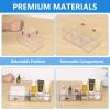 Abizarch Medicine Cabinet Organizer with Drawers 3 Layer Cosmetic Display Case with Detachable Divider Stable Cosmetic Storage Box with Non-Slip Pad Clear Vanity Storage Organizer for Home Bedroom Bat view 2