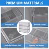 Abizarch Medicine Cabinet Organizer with Drawers 3 Layer Cosmetic Display Case with Detachable Divider Stable Cosmetic Storage Box with Non-Slip Pad Clear Vanity Storage Organizer for Home Bedroom Bat view 3
