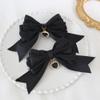 TTYAO REII 2Pcs Ribbon Bow Hair Clips Bowknot Barrettes Girls Hairpins Hair Accessories for Women Wedding Tea Party (Black) view 4
