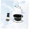 DOITOOL Razor Stand Shaving Brush Set Plastic Soap Bowl Holder Modern for Men Random Color view 3