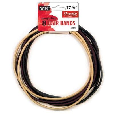 Annie No Tangle Hair Band 5.5"Diameter 8Ct Asst Color (pack of 3)