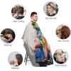 Colorful Painting Frog Riding Professional Barber Cape,Polyester Hair Cutting Salon Cape,Water And Stain Resistant Apron,Cutting Hair Beard Hairdressing Cape Anti-Static Haircut,56.766.9 Inch (1 Pack view 3