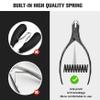 FERYES Podiatrist Toenail Clippers for Thick & Ingrown Nails - Professional Sharp Curved Blade & All Stainless Steel Non-Slip Handle, Heavy-Duty Nail Clippers for Men, Women, Seniors - Ideal Gift view 3