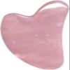 BAKYAR Gua sha Scraper Board Rose Quartz Face Thin Massager Natural Stone Guasha Board Jade Roller Pink Crystal Facial Scraper Jade Facial Roller Set Massage Tool Set (Color : Guasha a) view 1