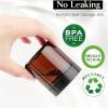 TUZAZO 2 Oz Amber Plastic Cosmetic Jars Leak Proof Small Container with lids for Cream, Lotion, Powder, Ointments, Beauty Products, 12 Pcs view 4
