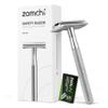ZOMCHI Double Edge Safety Razor for Men & Women, Metal Razor with 5 Double Edge Safety Razor Blades, Single Blade Razor  Silver view 1