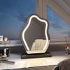 Vanity Mirror with LED Lights, 360 Rotation Tabletop Makeup Mirror with Touch Control, 3 Light Modes and Adjustable Brightness, Hollywood Cloud Shape Mirror, Tabletop Mirror with Magnification view 1