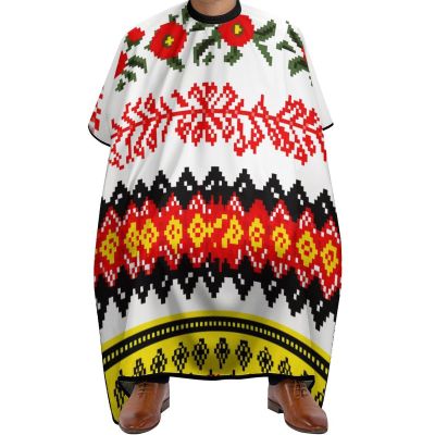 Colorful Ukrainian Embroidery Patterns Professional Barber Cape,Polyester Hair Cutting Salon Cape,Water And Stain Resistant Apron,Cutting Hair Beard Hairdressing Cape Anti-Static Haircut,56.766.9 Inc
