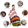 Colorful Ukrainian Embroidery Patterns Professional Barber Cape,Polyester Hair Cutting Salon Cape,Water And Stain Resistant Apron,Cutting Hair Beard Hairdressing Cape Anti-Static Haircut,56.766.9 Inc view 3