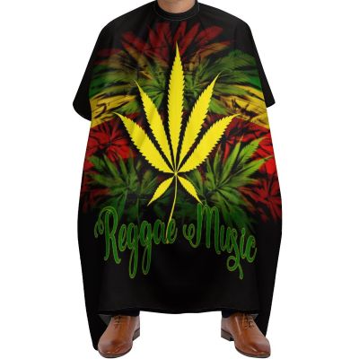 Jamaica Reggae Music Professional Barber Cape,Polyester Hair Cutting Salon Cape,Water And Stain Resistant Apron,Cutting Hair Beard Hairdressing Cape Anti-Static Haircut,56.766.9 Inch (1 Pack)