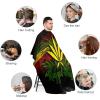 Jamaica Reggae Music Professional Barber Cape,Polyester Hair Cutting Salon Cape,Water And Stain Resistant Apron,Cutting Hair Beard Hairdressing Cape Anti-Static Haircut,56.766.9 Inch (1 Pack) view 3