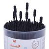 HOMEFOX Black Cotton Swabs Spiral Pointed - 400 Count Organic Cotton Buds Charcoal Gothic Double Side Tightly Wrapped Precision Cotton Tips Paper Stick Soft Gentle Lint-Free, Spiral & Pointy (Black) view 4