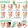 BAKYAR Gua sha Scraper Board Natural Crystal Jade Roller Facial Thin Massager Box Skin Slim Pink Stone Guasha Gem Anti Wrinkle Remover Gua Sha Gift Set Tool Massage Tool Set (Color : Sets 02) view 3