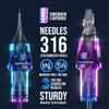 CNC Tattoo Cartridge Needles 20Pcs #10(11RS) Bugpin 0.3mm Round Shader M-Taper Disposable Cartridges with Membrane EN04B-20-1011RS-M view 2