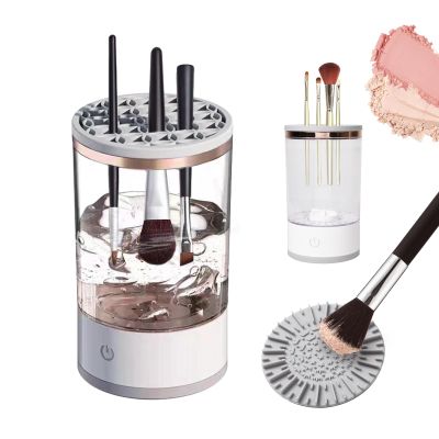 Electric Makeup Brush Cleaner, Make Up Brush Cleaner Cleanser Machine, Makeup Brushes Cleaner and Dryer, Automatic Makeup Brush Cleaner for All Size Beauty Makeup Brush Set, Eyeshadow, Blush Brush