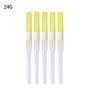 Caphstion 50pcs 24G Disposable Catheter Piercing Needles Stainless Steel Body Piercing Needles for Lip Eyebrow Navel Earrings, Yellow view 3