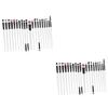Beavorty 40pcs Portable Eye Makeup Brush Set Bristles Eyeliner Eyeshadow Brushes Plastic Handles for Daily Use for Beginners and Makeup Enthusiasts White and Black view 1
