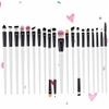 Beavorty 40pcs Portable Eye Makeup Brush Set Bristles Eyeliner Eyeshadow Brushes Plastic Handles for Daily Use for Beginners and Makeup Enthusiasts White and Black view 3