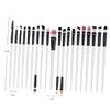 Beavorty 40pcs Portable Eye Makeup Brush Set Bristles Eyeliner Eyeshadow Brushes Plastic Handles for Daily Use for Beginners and Makeup Enthusiasts White and Black view 4