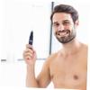 Beavorty 2sets Electric Manual Nose Hair Trimmer for Women Men Portable Eyebrow Nose Hair Shaving Machine Blue Painless Removal for Cheeks Chin Upper Lip view 2