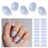 AutyaMee Semi Cured Gel Nail Strips (Baby Blue), 20 Pcs Gel Nail Wraps, Stickers, UV Light Required, Salon Quality, Long Lasting view 1