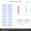 AutyaMee Semi Cured Gel Nail Strips (Baby Blue), 20 Pcs Gel Nail Wraps, Stickers, UV Light Required, Salon Quality, Long Lasting view 3