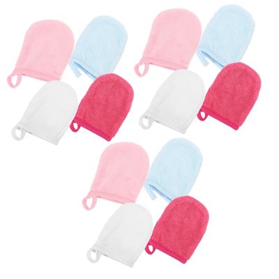 DOITOOL 12pcs Face Cleaning Gloves Fine Workmanship Reusable Facial Gloves for Makeup Removal Overnight Lotion Portable Makeup Remover Mitts