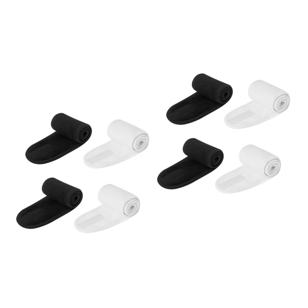 Didiseaon 8pcs Women's Headband Fastener Hairbands for Makeup Yoga Spa and Tape Hair Accessories White Black