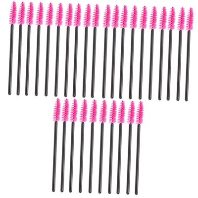 Didiseaon 300pcs Eyelash Disposable Makeup Brushes Lash Curler Eyebrow Comb for Daily Eye Makeup Tool Rosy