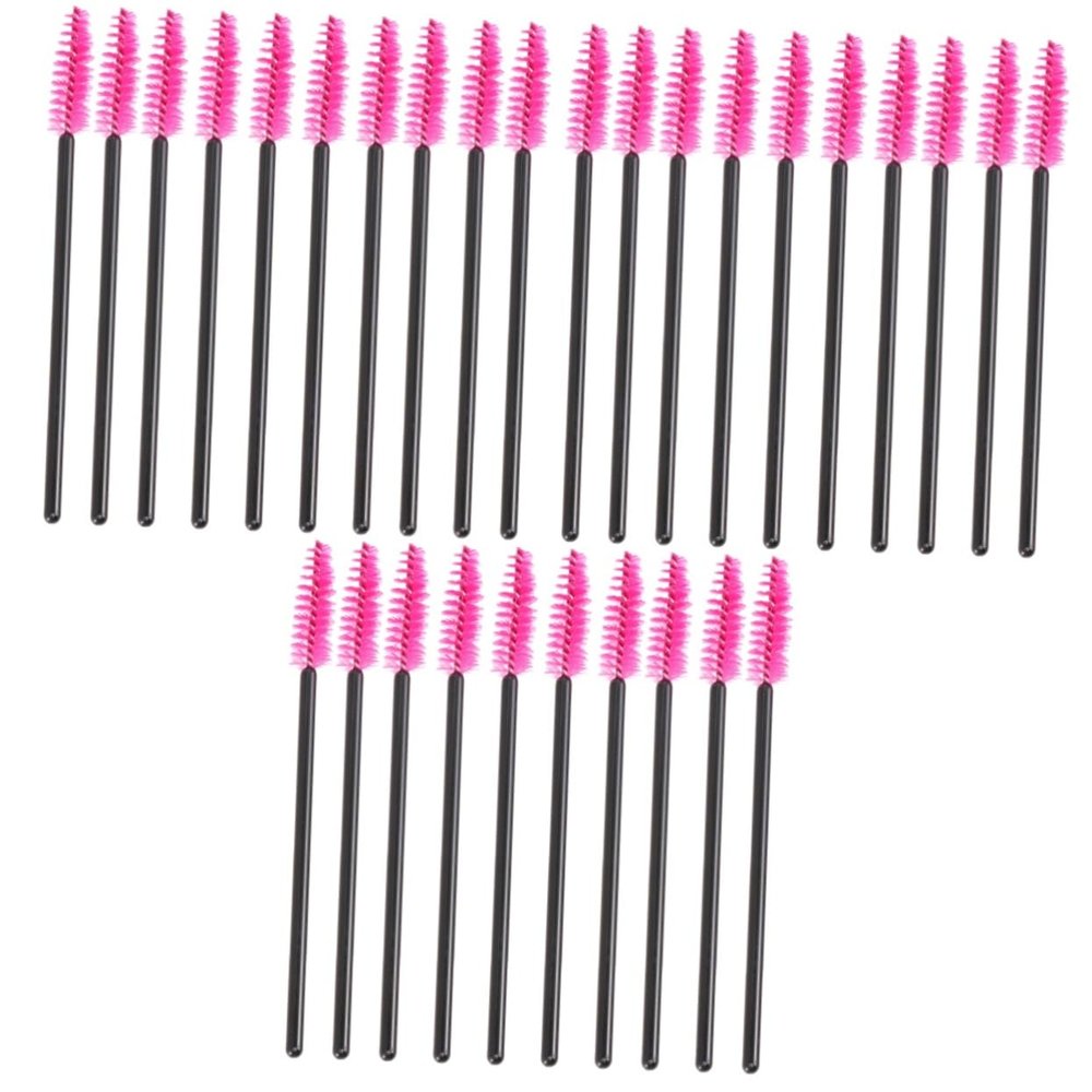Didiseaon 300pcs Eyelash Disposable Makeup Brushes Lash Curler Eyebrow Comb for Daily Eye Makeup Tool Rosy