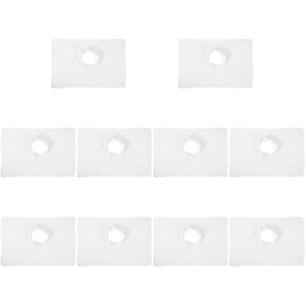 Ciieeo 10pcs Massage Table Towel Massage Pad Massage Table Cover Spa Bed Massage Cushion Massage Headrest Covers Massage Bed Coverlet Rest Barrier White Massage Chair Portable Satin Cloth