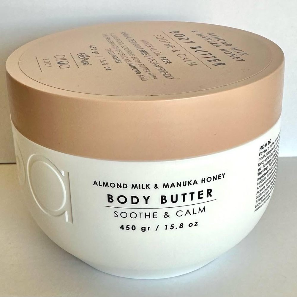 NinthAvenue Basics Almond Milk & Manuka Honey/Body Butter/Soothe & Calme/Dermatologist Tested & Vegan Friendly 15.8 OZ