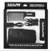 BaBylissPro Essential Professional Kit - barber cape, comb, fade brush, hair clips, and hair holders view 2