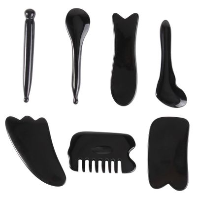 PartyKindom 1 Set of 7pcs Resin Beeswax Massagers for Tool Meridians Massaging Tools Women Self Care