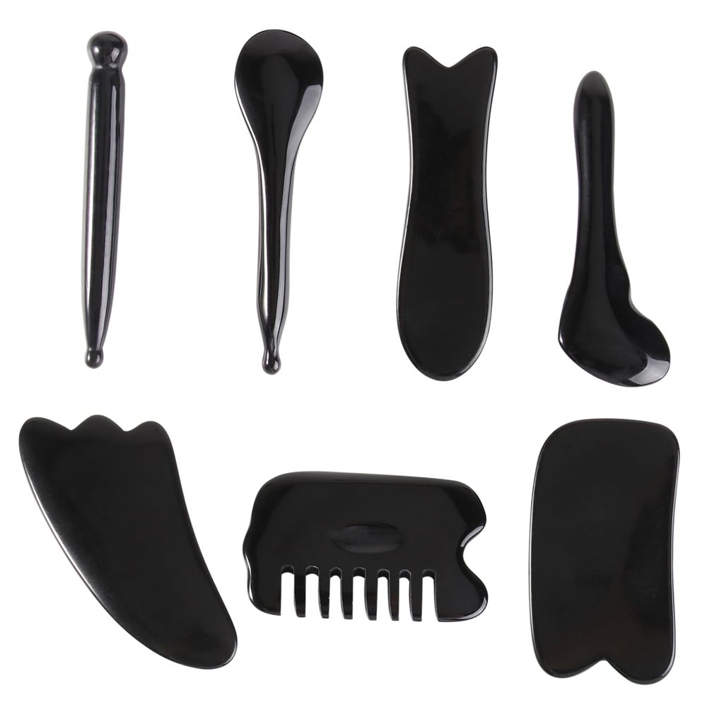 PartyKindom 1 Set of 7pcs Resin Beeswax Massagers for Tool Meridians Massaging Tools Women Self Care