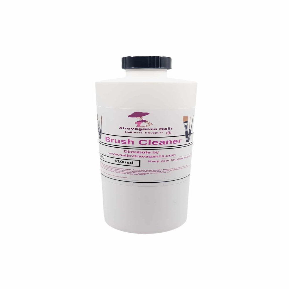 Extravaganza Nails Liquid Brush Cleaner Solution 16oz Limpia Pincel liquido