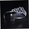 DOITOOL 1set Birthday Rhinestone Sash Elegant Hair Comb and Birthday Etiquette Belt for Celebrating Style view 3