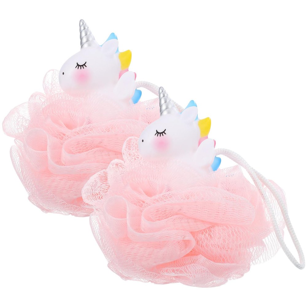 FOMIYES Comfortable Boys and Girls Loofah Bath Ball Shower Scrubber for Bath Toys Set