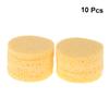 balacoo 10pcs Wood Pulp Facial Cleaning Sponges for Makeup Removal Natural Compress Cosmetic Yellow for All Skin Types view 3