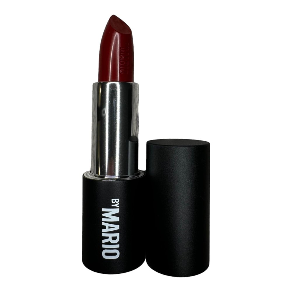 BY MARIO MAKEUP SuperSatin Lipstick | A classic, creamy satin lipstick with a soft sheen | Size 0.12 oz / 3.5 g (Rockefeller - rich brick red)