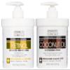 Advanced Clinicals Unscented Retinol Body Lotion & Face Moisturizer + Coconut Oil Body Cream For Women & Men | 2PC Skincare Set Helps Reduce Appearance Of Crepey Skin + Irritated Dry Skin, 2pc Set view 1