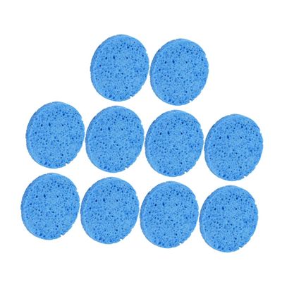 balacoo 10pcs Blue Facial Makeup Removal Sponge Natural Wood Pulp Compress Cleaning Puff for Deep Cleansing and Makeup Removal Suitable for Skin Types