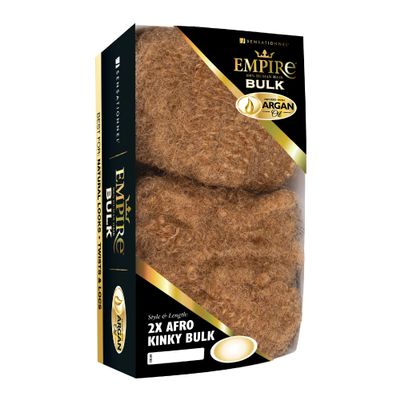 Sensationnel Empire bulk braiding  2x afro kinky human hair braids for knotless boho box or curly loose wave styles (12 inch, 27 HONEYBLONDE)