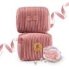 A-Z Monogrammed Gifts with Diamonds for Women Practica,Birthday Gifts for Women Mom,Wedding Favors,Custom Makeup Baglarge Cosmetic Bags,Travel Toiletry Bag Essentials,Personalised Bridesmaid(Pink Q) view 1