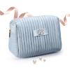 A-Z Monogrammed Gifts with Diamonds for Women Practica,Birthday Gifts for Women Mom,Wedding Favors,Custom Makeup Baglarge Cosmetic Bags,Travel Toiletry Bag Essentials,Personalised Bridesmaid(Blue B) view 1