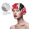 Shower Cap Microfiber for Trinidad And Tobago Flag Bath Cap Shower Bonnet Designed For Women And Girls Waterproof Caps Reusable Double Layer Bath Accessories Hair Cover view 3